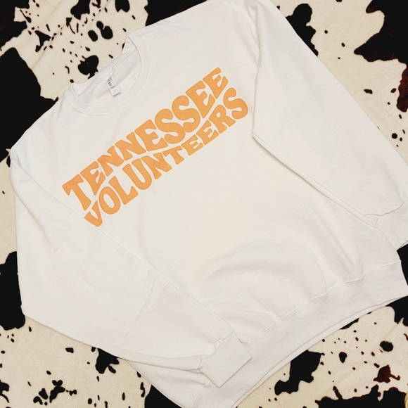 Tennessee Vols Football White Crewneck Sweatshirt - Picture 2 of 7